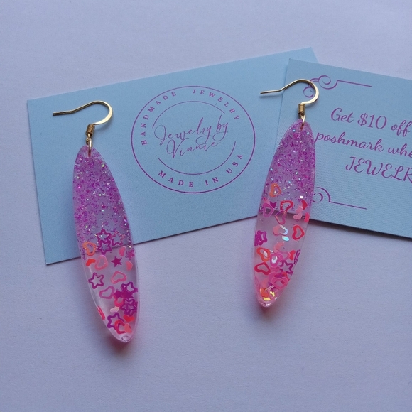 Hand Crafted Jewelry - Hand Crafted Barbie's Dreams Collection Earrings
